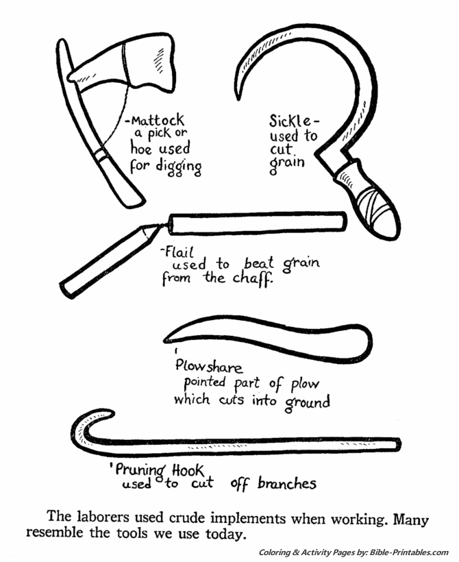 Bible Life and Times Coloring Pages 9