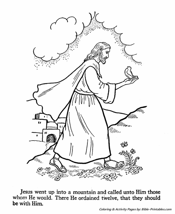 Jesus Teaches Coloring Pages 8