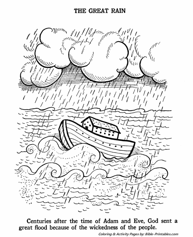 Noah And The Flood Coloring Pages Noah And The Flood Coloring Pages Coloring Pages
