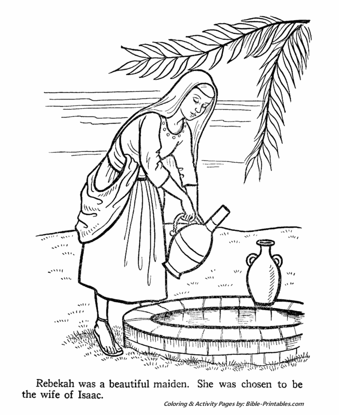 Rebekah Old Testament Coloring Pages Bible Printables rebekah-old-testament-coloring-pages-bible-printables