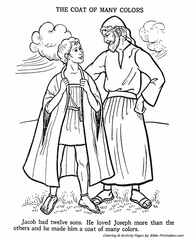 Joseph's Coat - Old Testament Coloring Pages | Bible ...