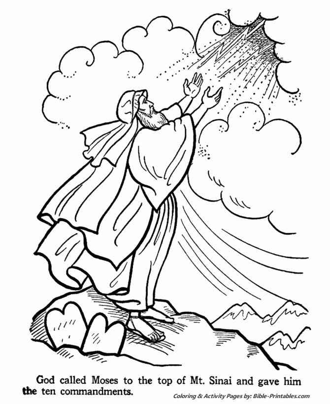 Moses+and+the+10+commandments+coloring+pages