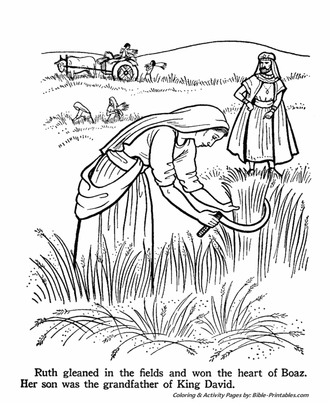 Bible Coloring Pages On Ruth