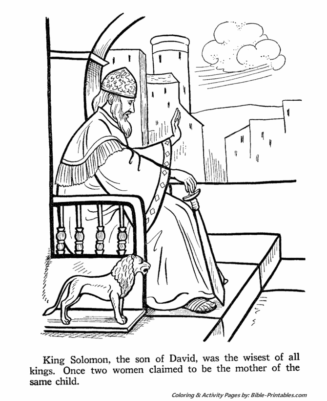 david and solomon coloring pages - photo #1