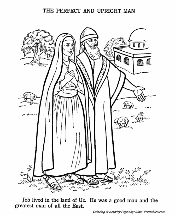 job bible coloring pages for kids