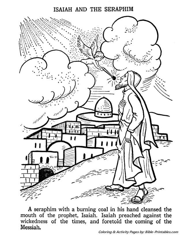 isaiah seraphim coloring pages - photo #3