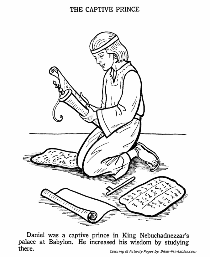 daniel obeyed god coloring pages - photo #9