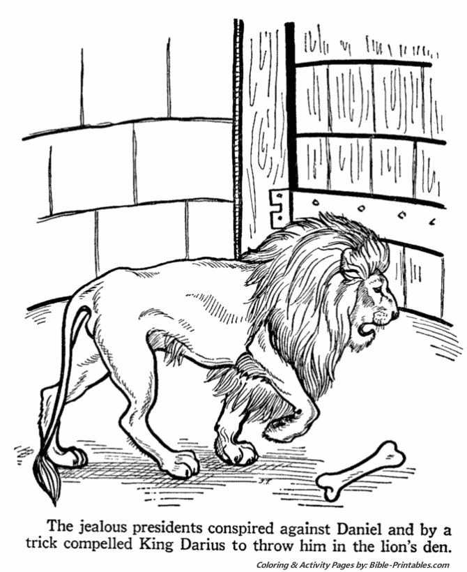 david and the lions den coloring pages