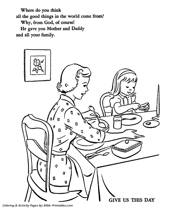 Thanksgiving Dinner Coloring Pages