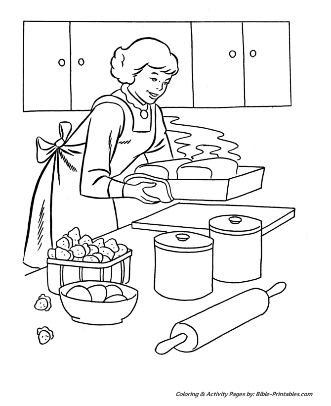 Thanksgiving Dinner Coloring Pages