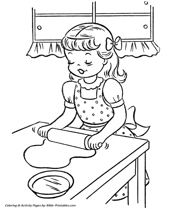 Thanksgiving Dinner Coloring Pages