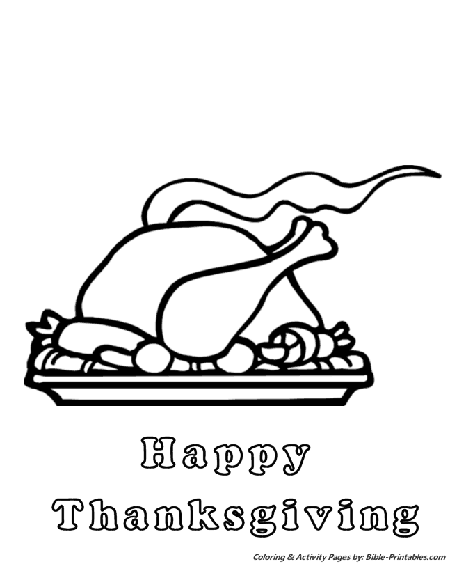 Thanksgiving Dinner Coloring Pages