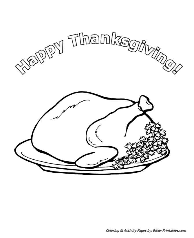 Thanksgiving Dinner Coloring Pages