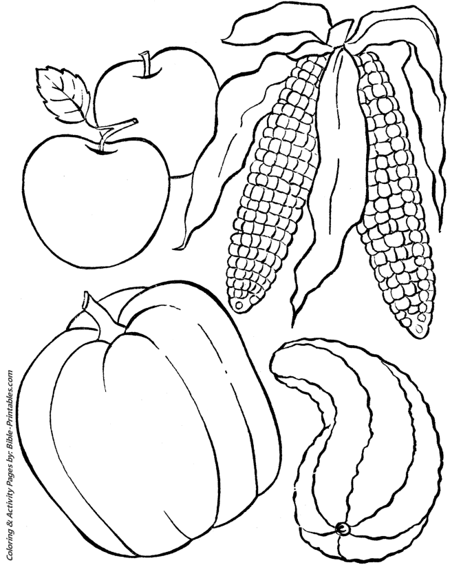 kaboose coloring pages thanksgiving meal - photo #22