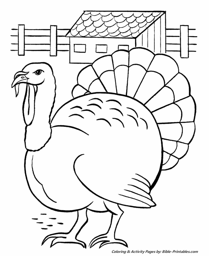 Thanksgiving Scenes and Fun Coloring Pages