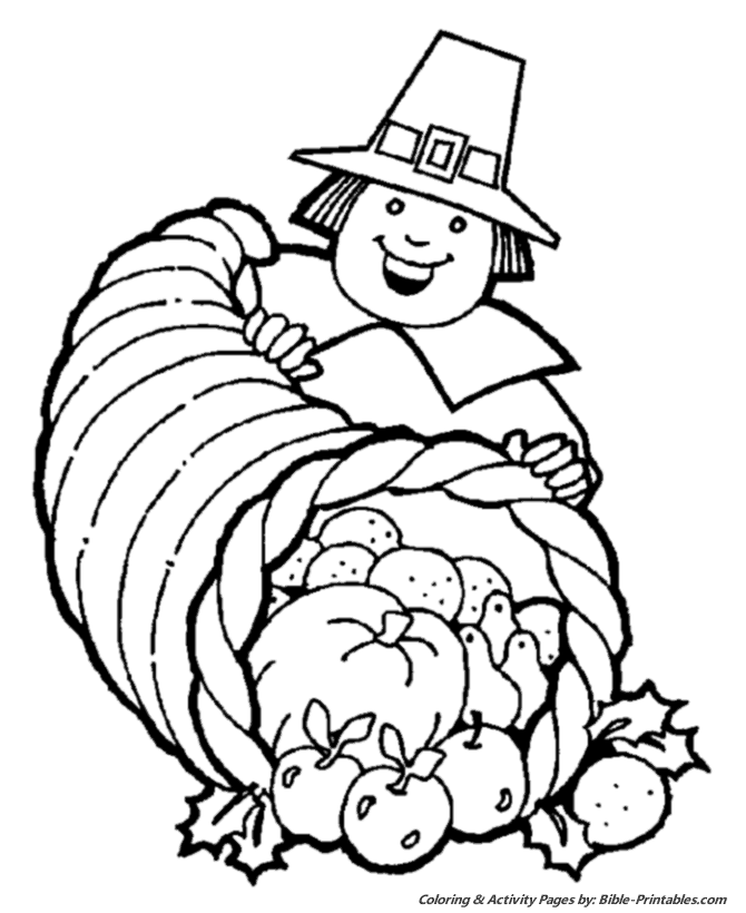 Thanksgiving Scenes and Fun Coloring Pages