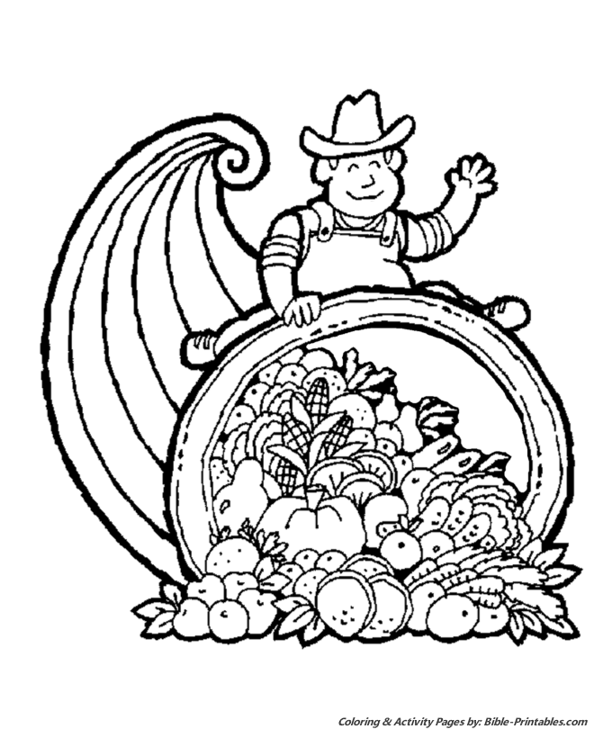 Thanksgiving Scenes and Fun Coloring Pages