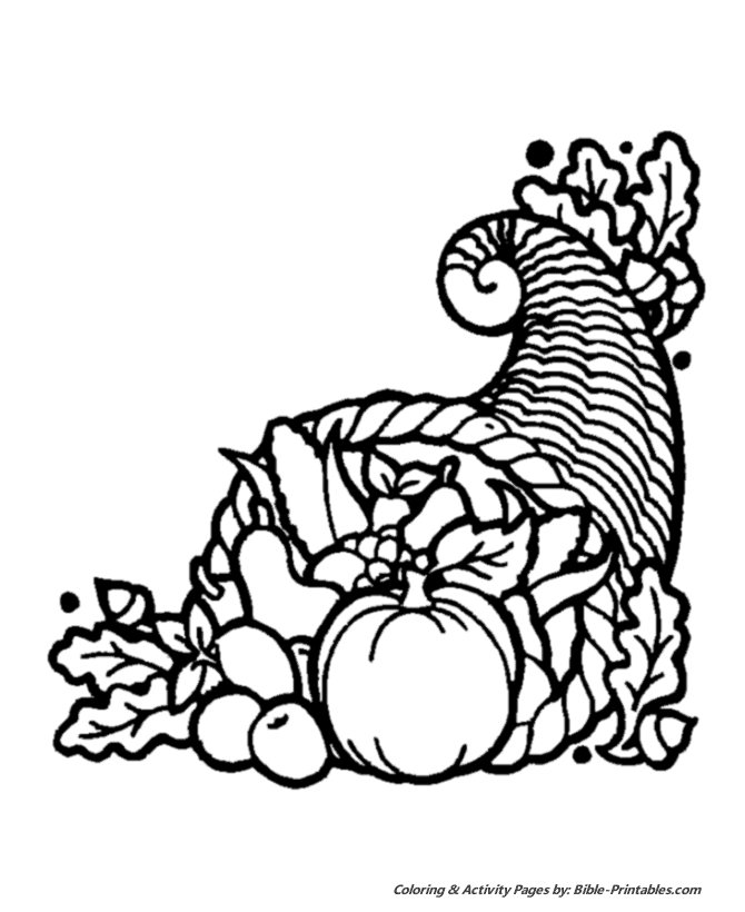 Thanksgiving Scenes and Fun Coloring Pages