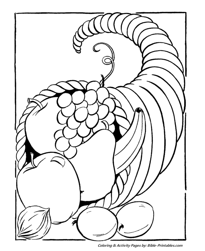 Thanksgiving Scenes and Fun Coloring Pages