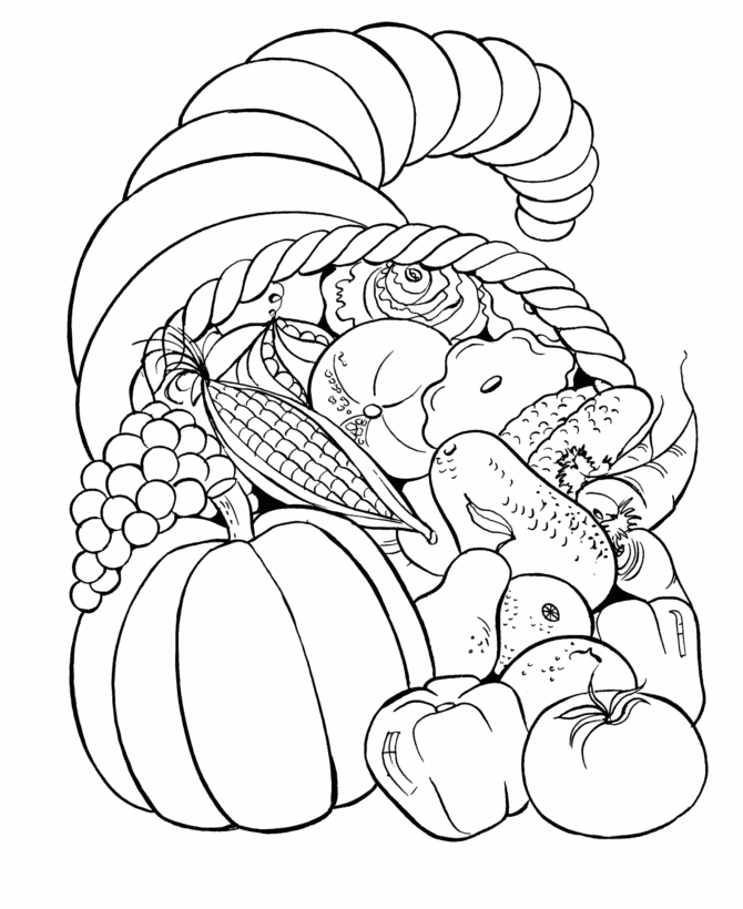 Thanksgiving Scenes and Fun Coloring Pages