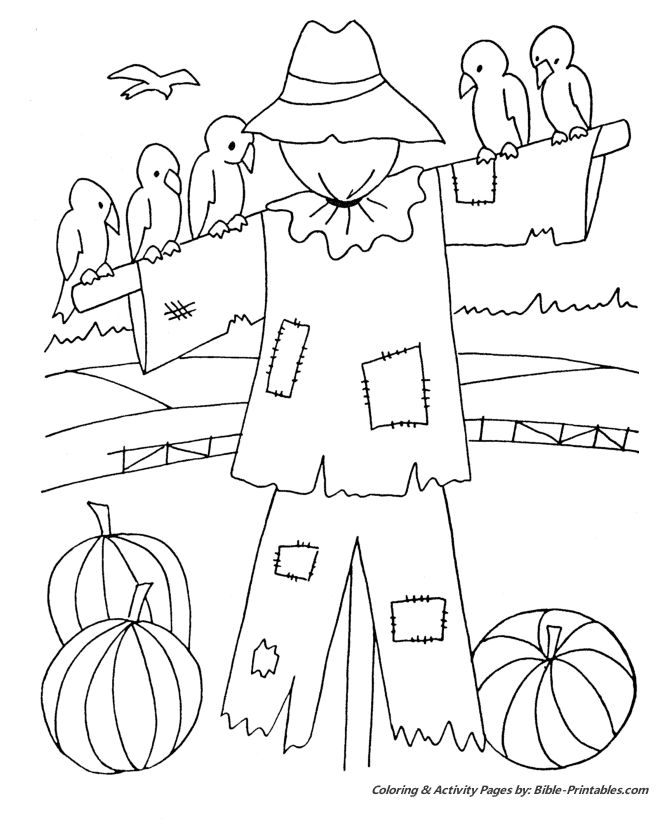 Thanksgiving Scenes and Fun Coloring Pages