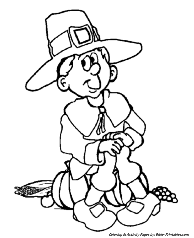 Thanksgiving Scenes and Fun Coloring Pages