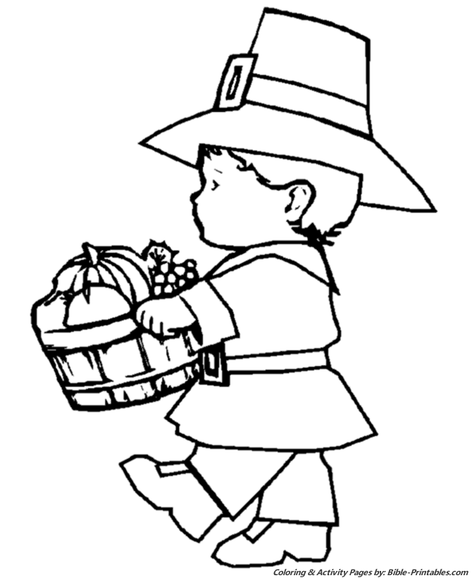 Thanksgiving Scenes and Fun Coloring Pages