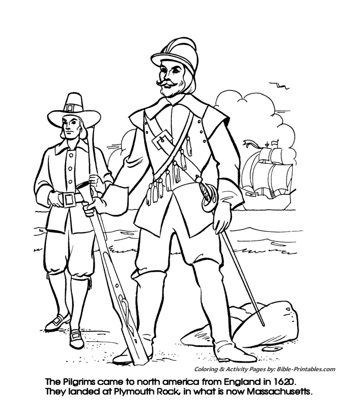 First Thanksgiving Coloring Pages
