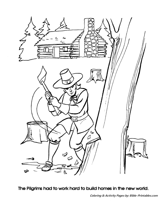 First Thanksgiving Coloring Pages