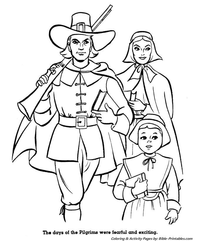 First Thanksgiving Coloring Pages