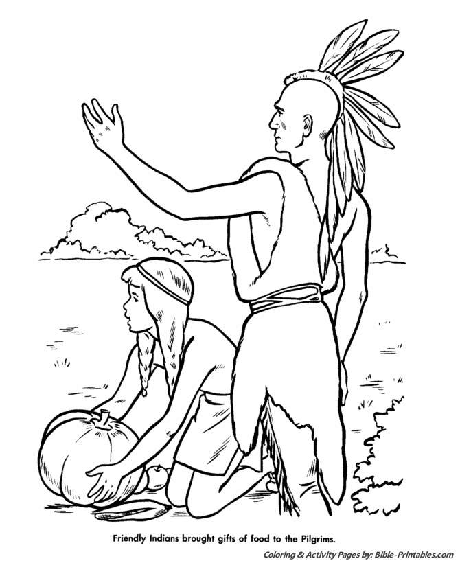 First Thanksgiving Coloring Pages