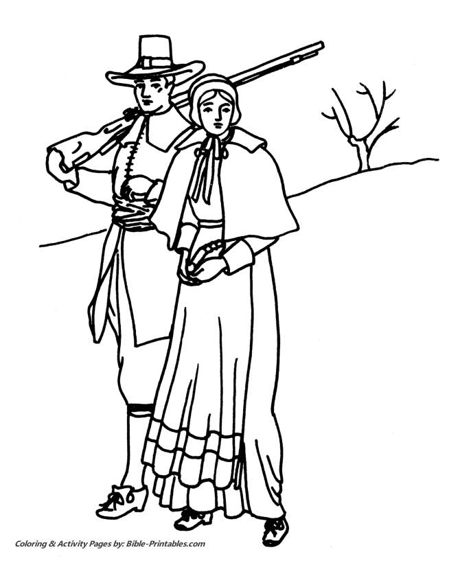 Man And Woman Coloring Page Bible Printables The First Thanksgiving Coloring pages