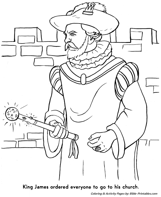 Thanksgiving Pilgrims Coloring Pages