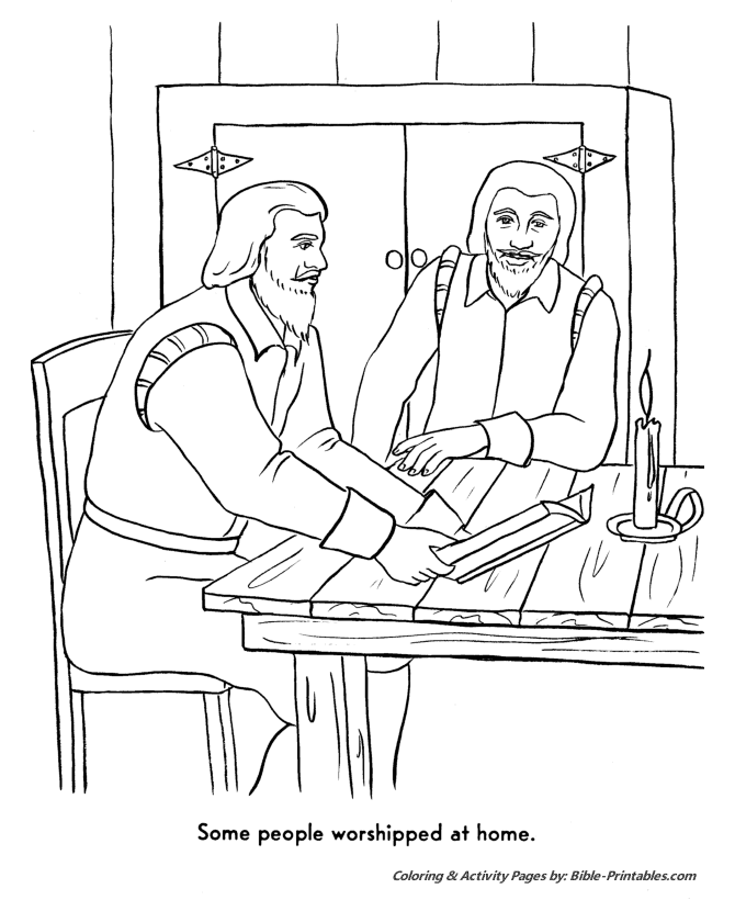 Thanksgiving Pilgrims Coloring Pages