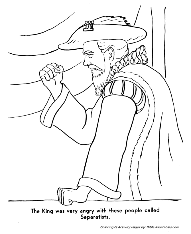 Thanksgiving Pilgrims Coloring Pages