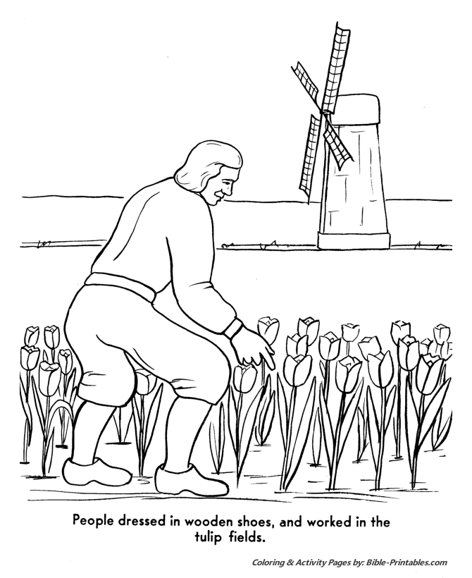 Thanksgiving Pilgrims Coloring Pages