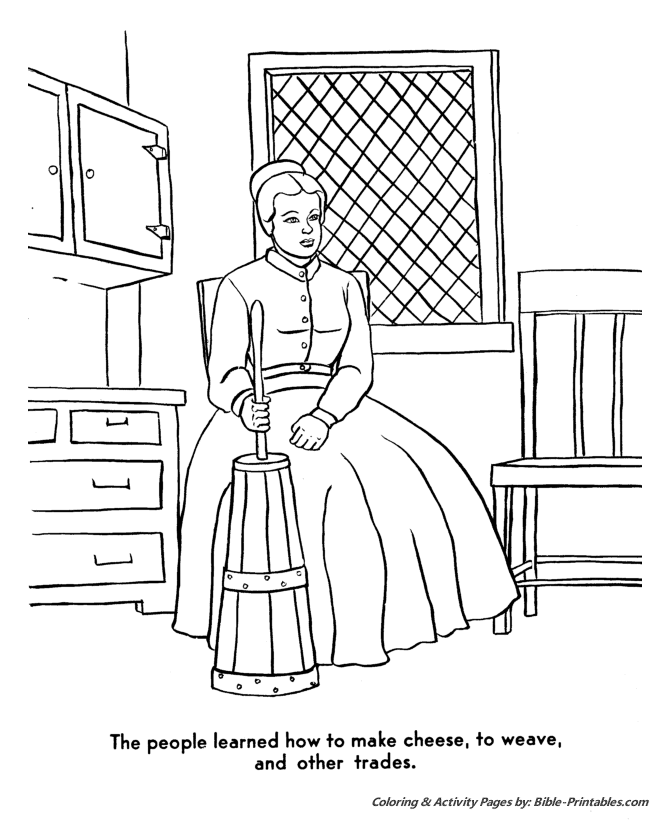 Thanksgiving Pilgrims Coloring Pages