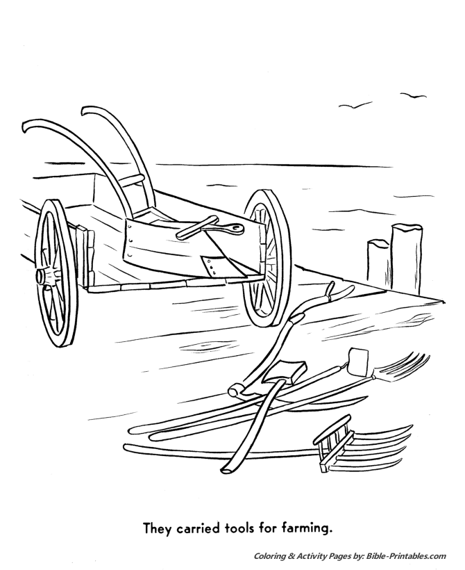 Bible Printables The Pilgrims Story Coloring Pages
