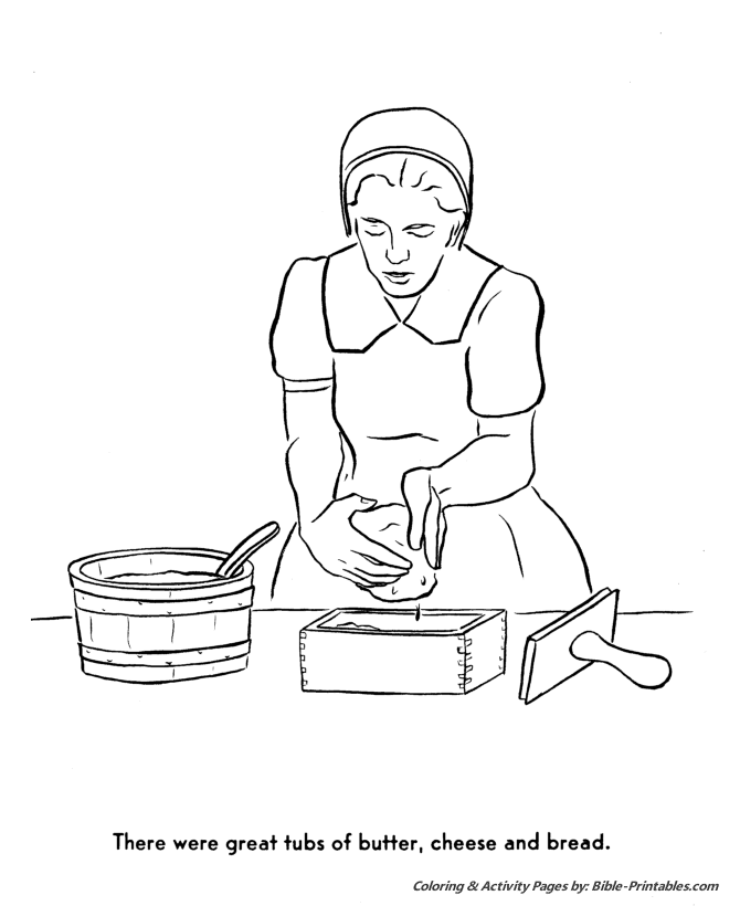 Thanksgiving Pilgrims Coloring Pages