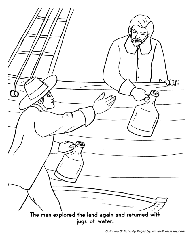 Thanksgiving Pilgrims Coloring Pages