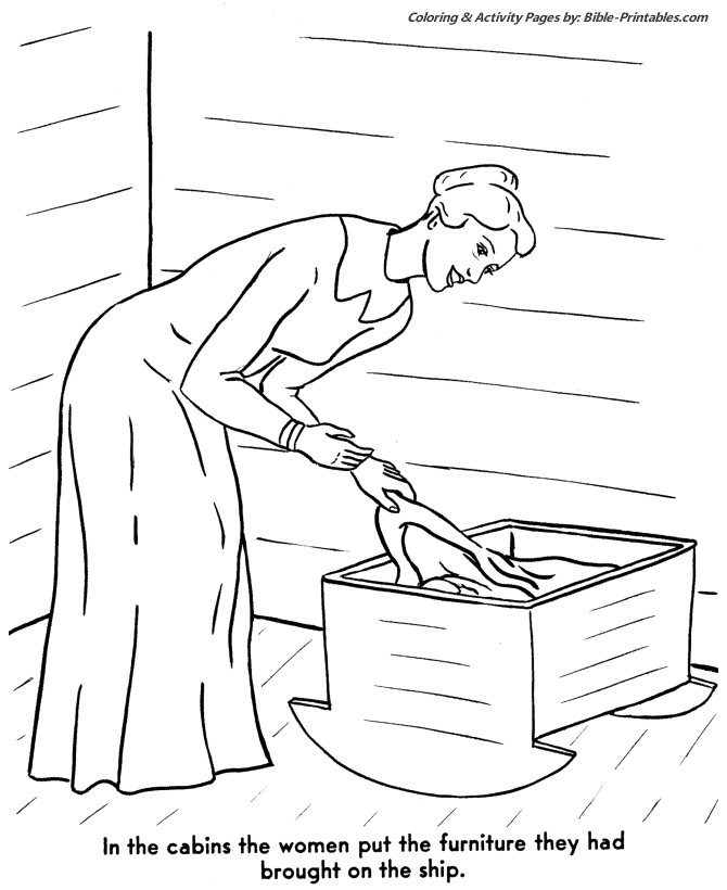 Thanksgiving Pilgrims Coloring Pages