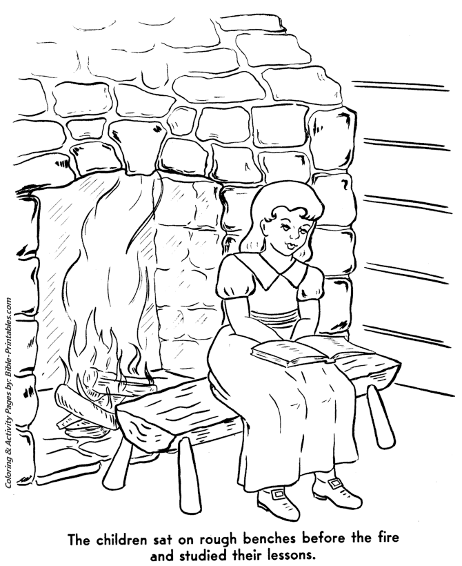 Thanksgiving Pilgrims Coloring Pages