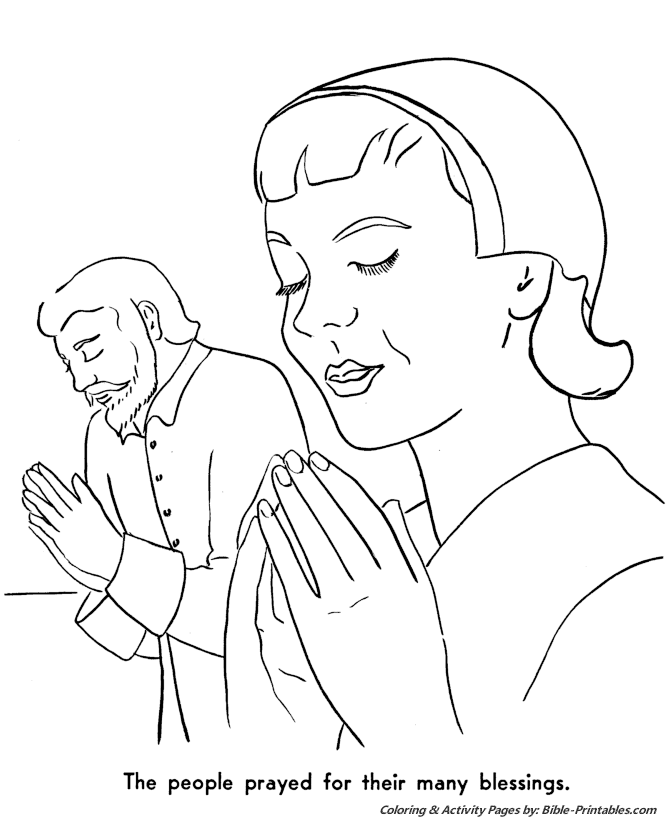 Thanksgiving Pilgrims Coloring Pages