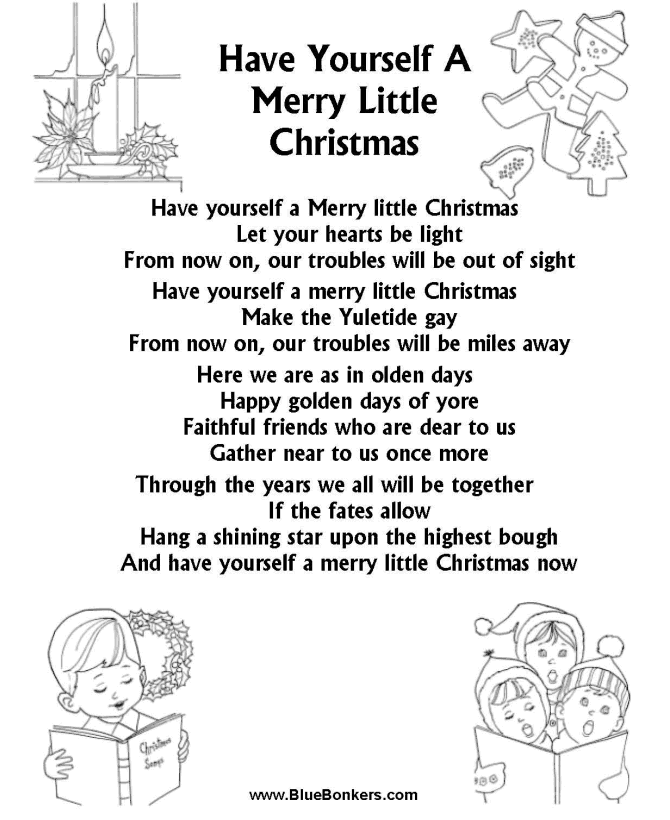 Bible Printables - Christmas Songs and Christmas Carol Lyrics - HAVE