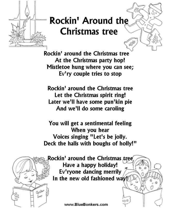 Bible Printables Christmas Songs And Christmas Carol Lyrics ROCKIN 