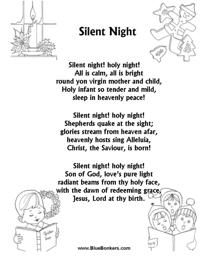 Christmas Carol Lyrics - SILENT NIGHT