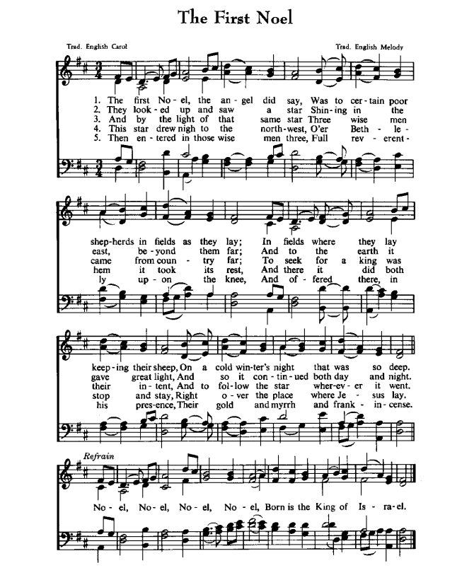 Christmas Hymns Sheet Music Christmas Hymns Sheet Music