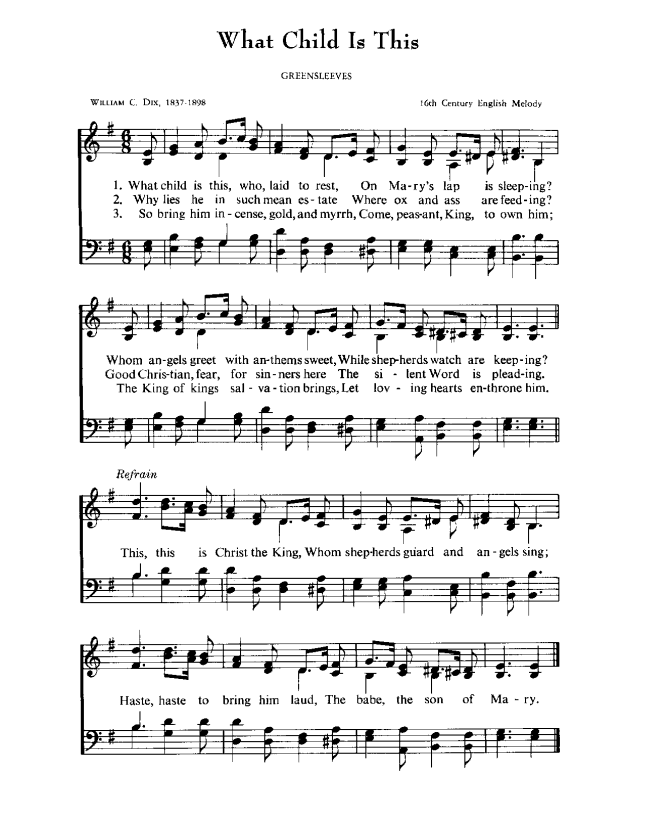 Bible Printables Traditional Christmas Carols 7